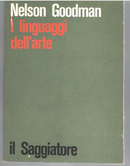 I Linguaggi dell'Arte - Nelson Goodman - copertina