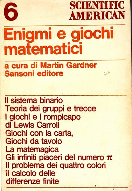 Enigmi e Giochi Matematici 6 - Martin Gardner - copertina