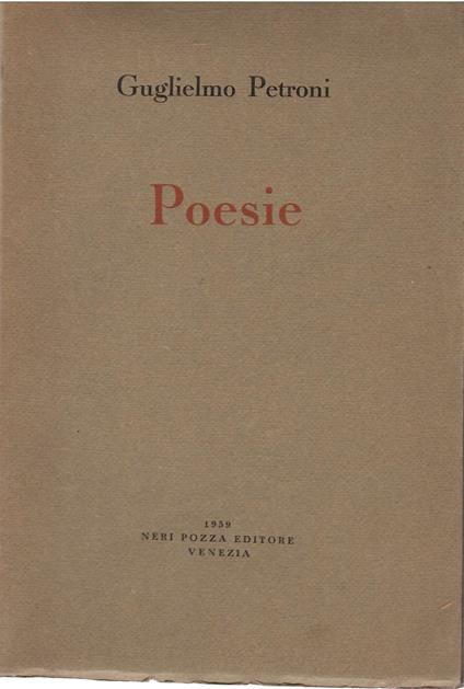 Poesie - Guglielmo Petroni - copertina