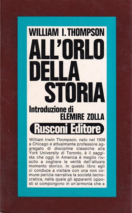 All'orlo della storia - William G. Thompson - copertina