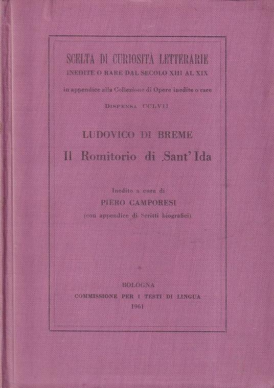 Il Romitorio di Sant'Ida - Ludovico Di Breme - copertina