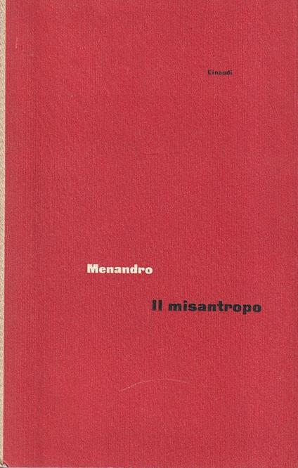 Il Misantropo - Menandro - copertina