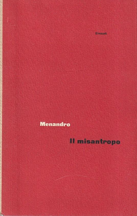 Il Misantropo - Menandro - copertina