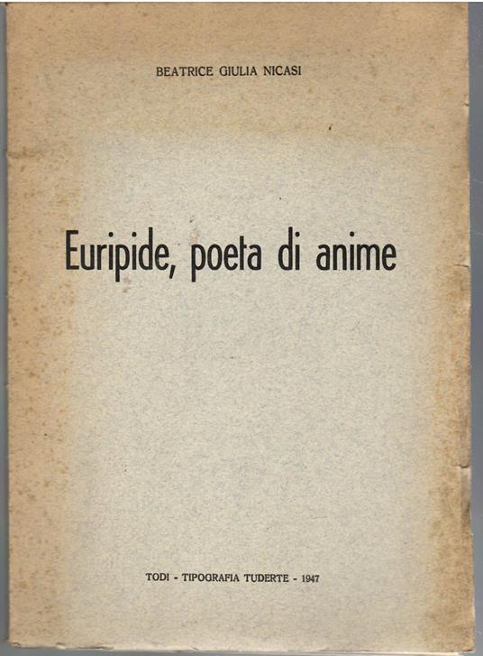 euripide, Poeta Di Anime - copertina