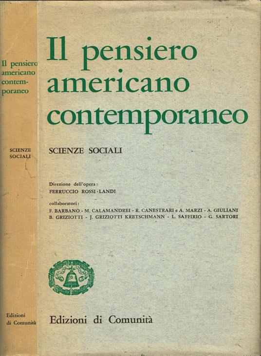 Il pensiero americano contemporaneo - copertina