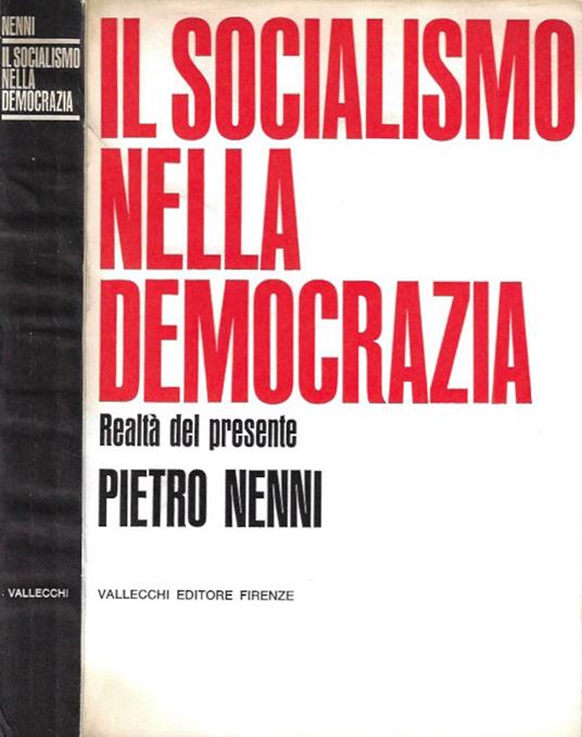 Il socialismo nella democrazia - Pietro Nenni - copertina