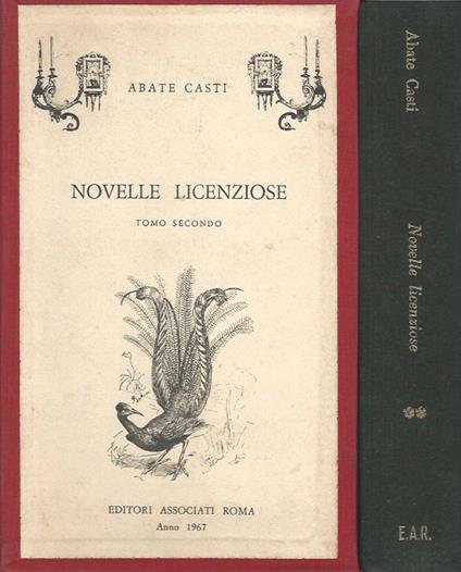 Novelle licenziose - Tomo secondo - G. Battista Casti - copertina