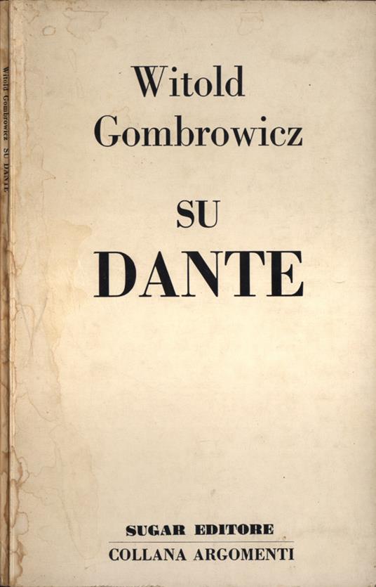 Su Dante - Witold Gombrowicz - copertina