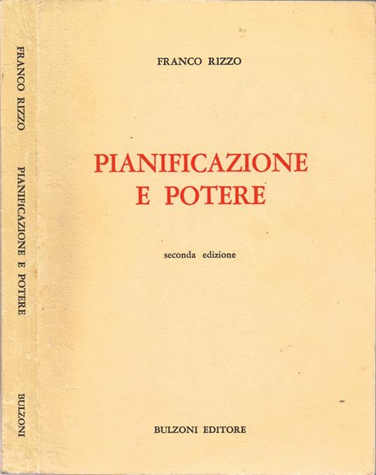 Pianificazione e potere - Franco Rizzo - copertina