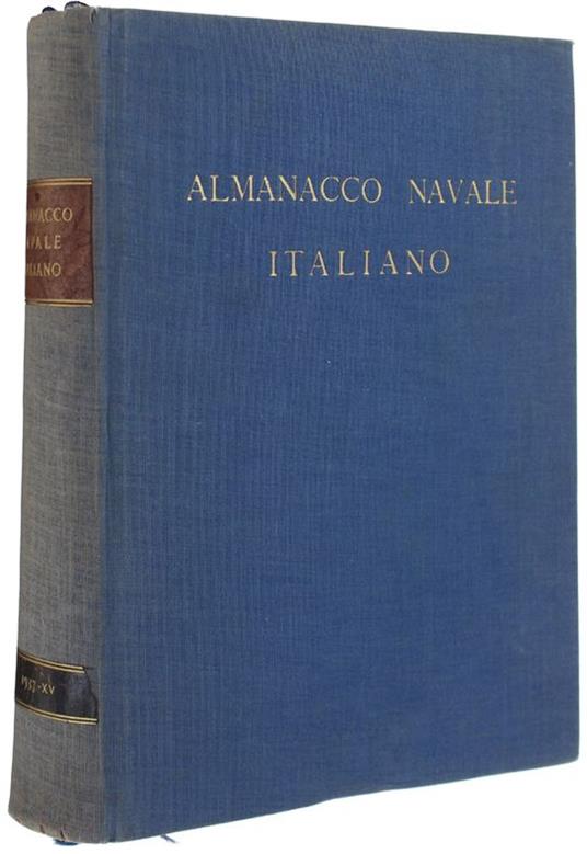 Almanacco Navale Italiano Xv - 1937 - copertina