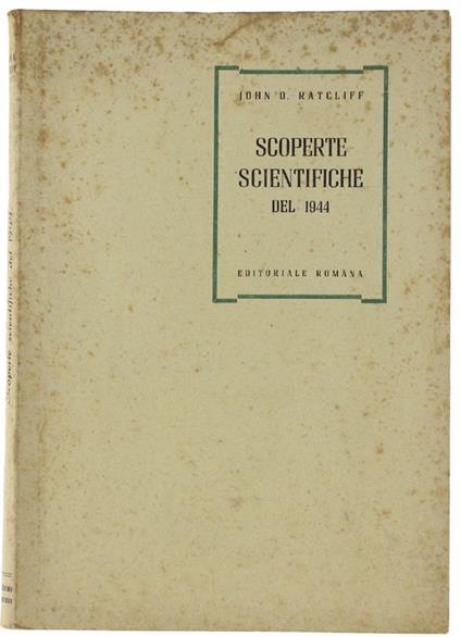 Scoperte Scientifiche Del 1944 - copertina