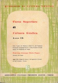 Corso superiore di CULTURA GRAFICA. Anno XV - copertina