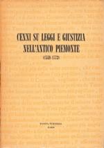 Cenni su leggi e giustizia nell’antico Piemonte (1559-1773)