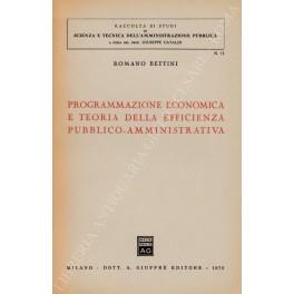 Programmazione economica e teoria della efficienza pubblico-amministrativa - Romano Bettini - copertina