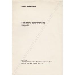 L' attuazione dell'ordinamento regionale - Massimo Severo Giannini - copertina