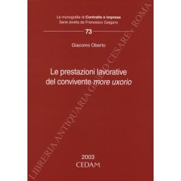 Le prestazioni lavorative del convivente more uxorio - Giacomo Oberto - copertina