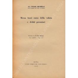 Messa fuori corso della valuta e debiti pecuniari - copertina