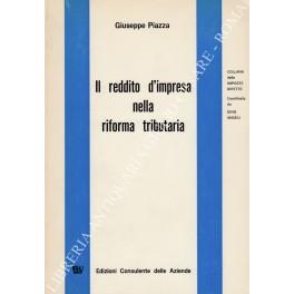 Il reddito d'impresa nella riforma tributaria - Giuseppe Piazza - copertina