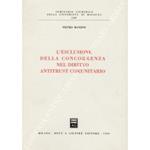 L' esclusione della concorrenza nel diritto antitrust comunitario