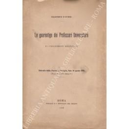 Le guarentige dei Professori Universitari e i procedimenti disciplinari - copertina