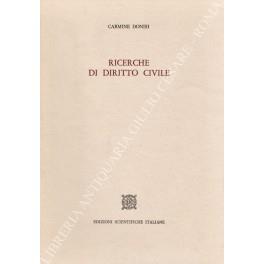 Ricerche di diritto civile - Carmine Donisi - copertina