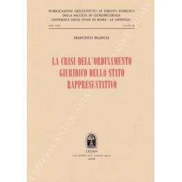 La crisi dell'ordinamento giuridico dello stato rappresentativo - Francesco Bilancia - copertina