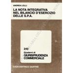 La nota integrativa nel bilancio d'esercizio delle S.p.A