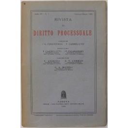 Rivista di Diritto Processuale. Annata 1960. Diretta da: Francesco Carnelutti, Giuseppe Chiovenda, Piero Calamandrei, Enrico Tullio Liebman. Anno XV (Seconda Serie) - copertina