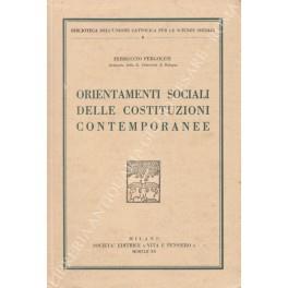 Orientamenti sociali delle costituzioni contemporanee - Ferruccio Pergolesi - copertina