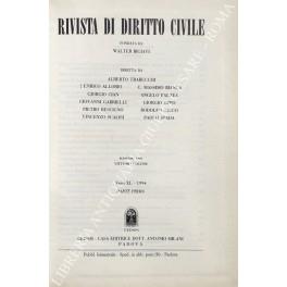 Rivista di diritto civile. Anno XL - 1994 - copertina