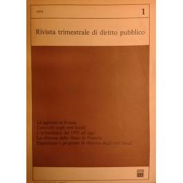 Rivista trimestrale di diritto pubblico. Fondata da Guido Zanobini. Diretta da Giovanni Miele e Massimo Severo Giannini. Anno XXIV - 1974 - copertina