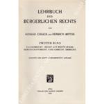 Lehrbuch des burgerlichen rechts. Zweiter band. Sachenrecht. Recht der wertpapiere. Gemeinschaftsrecht. Familienrecht. Erbrecht