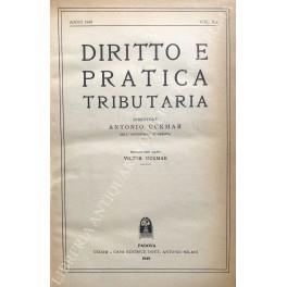 Diritto e Pratica Tributaria. Diretta da Victor Uckmar. Vol. XX - 1949 - copertina