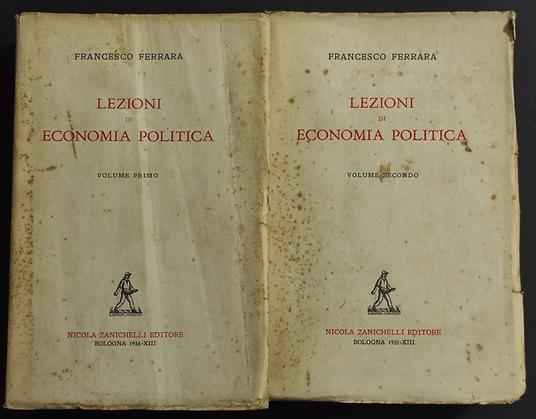 Lezioni di Economia Politica - Francesco Ferrara - copertina