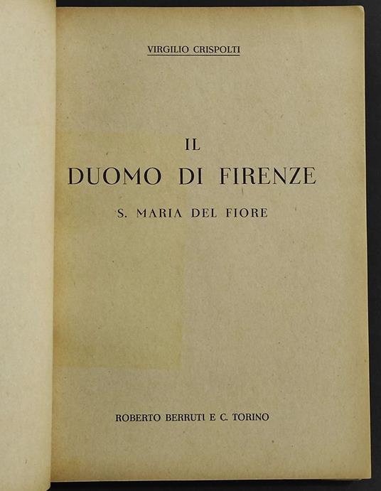 Il Duomo di Firenze - Virgilio Crispolti - copertina