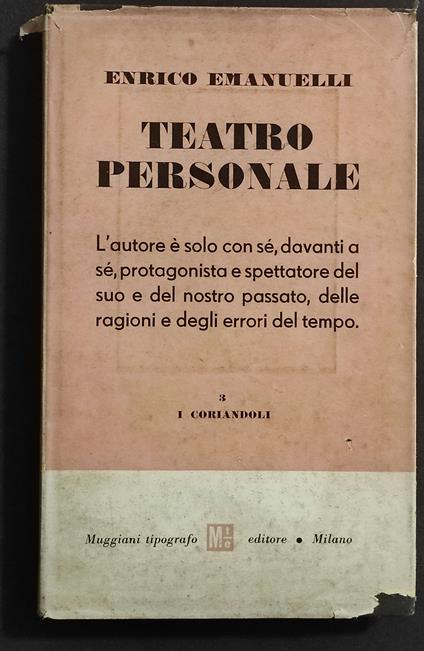 Teatro Personale - Enrico Emanuelli - copertina