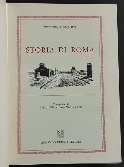 Storia di Roma - Theodor Mommsen - copertina