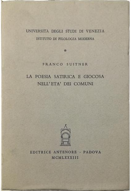 La poesia satirica e giocosa nell'età dei comuni - copertina