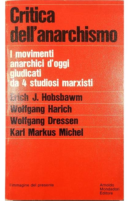 Critica dell'anarchismo - copertina