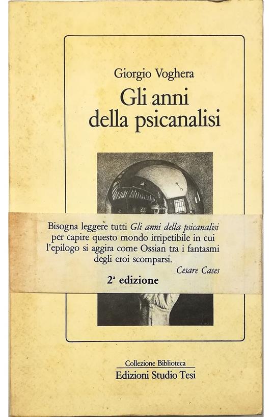 Gli anni della psicanalisi - Giorgio Voghera - copertina