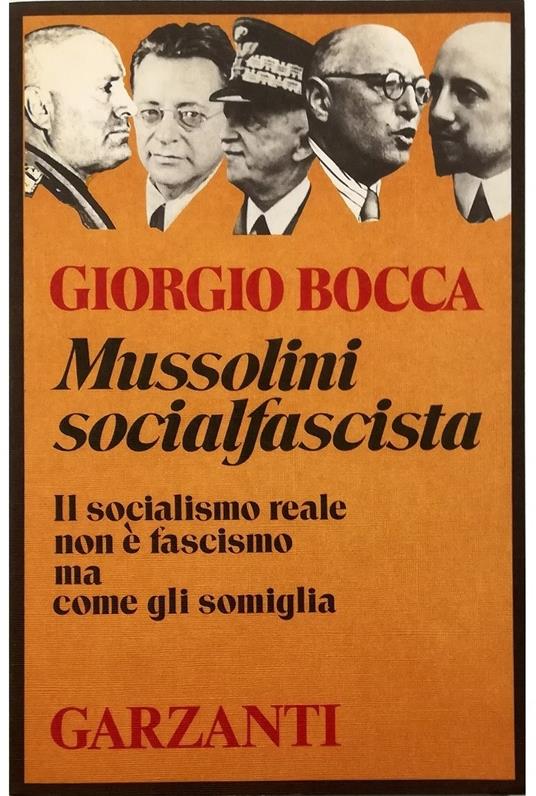 Mussolini socialfascista - Giorgio Bocca - copertina