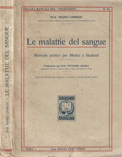 Le malattie del sangue - Mario Ghiron - copertina