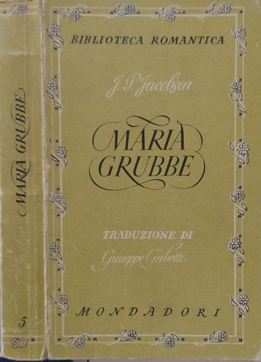 Maria Grubbe - Jens Peter Jacobsen - copertina