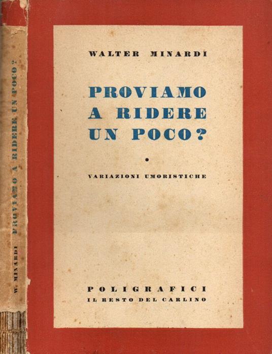 Proviamo a ridere un poco? - Walter Minardi - copertina