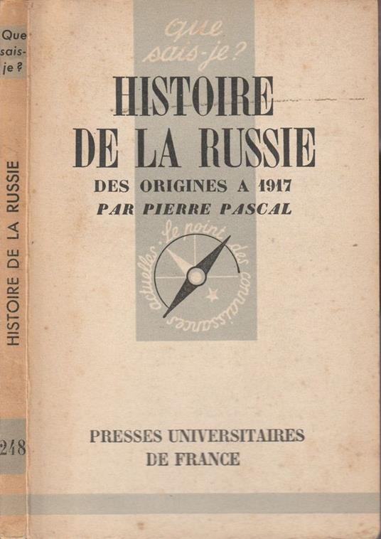Histoire de la Russie - Pierre Pascal - copertina