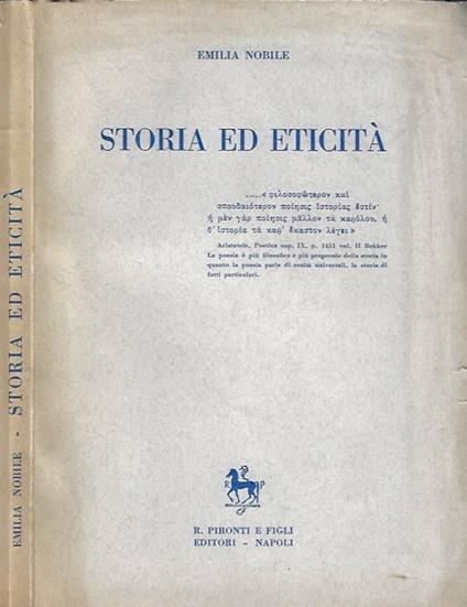 Storia ed eticità - copertina