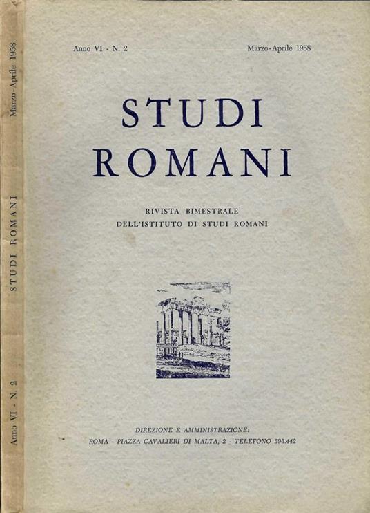 Studi Romani - copertina