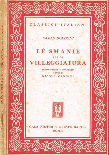 Le smanie per la villeggiatura - Carlo Goldoni - copertina