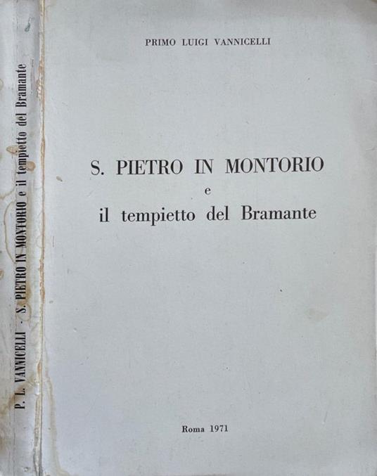 S. Pietro in Montorio e il tempio del Bramante - copertina