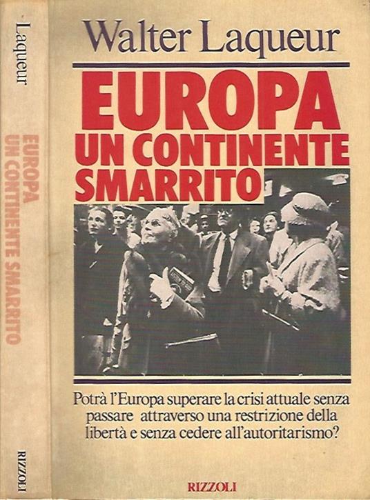 Europa: un continente smarrito - Walter Laqueur - copertina